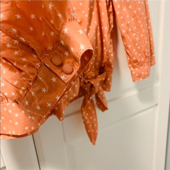 Madewell Star Scatter Wrap Top in Peach - Picture 3 of 5